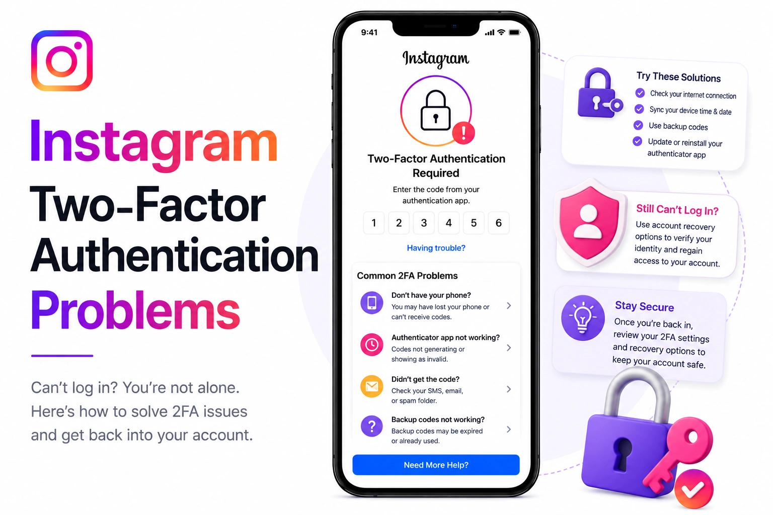 Instagram Two-Factor Authentication Problems