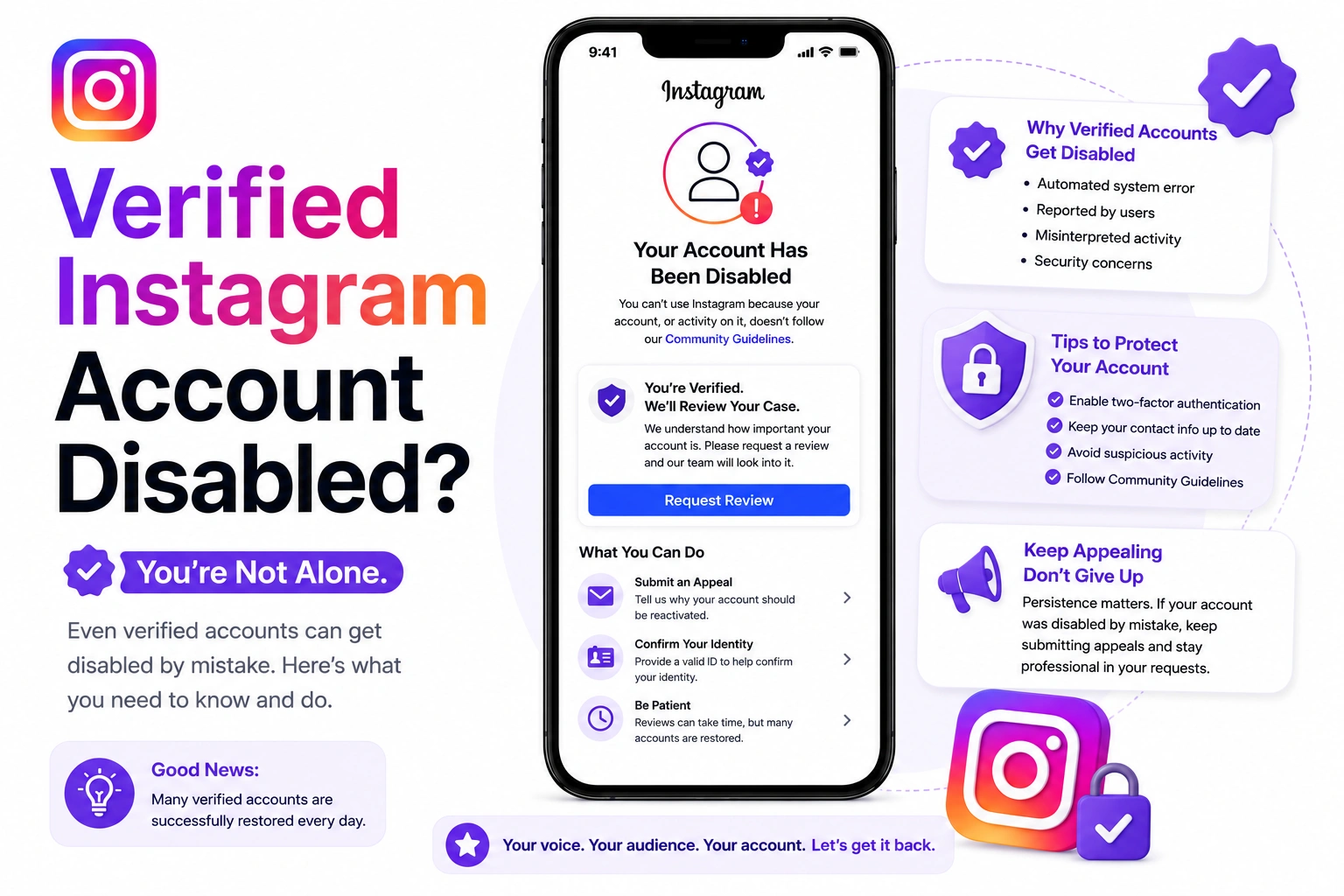 Instagram Verified Account Disabled